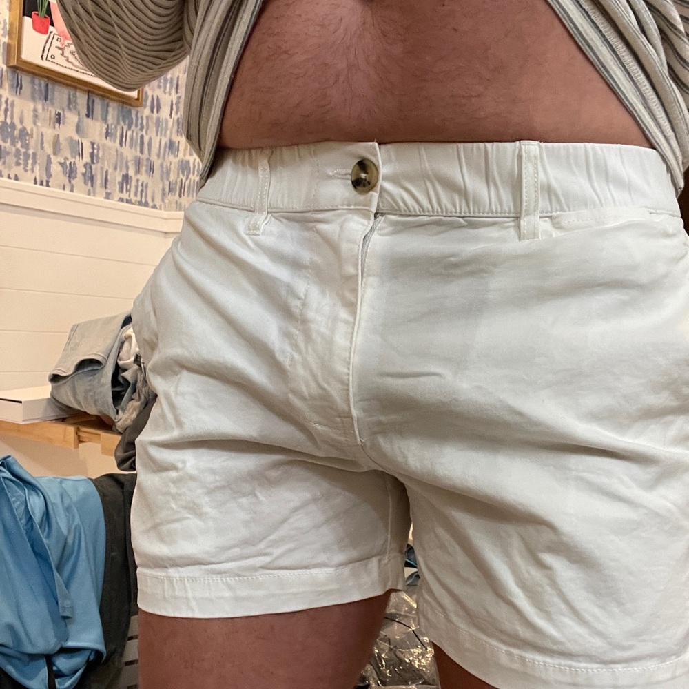 Men's White Casual Shorts